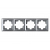 Рамка 4-местная серебро, Стиль, Bylectrica