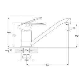 Смеситель для кухни D40-A, серия 450 ECONOCE