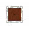 Выключатель 1-клав. (скрытый, без рамки, пруж. зажим) орех, RITA, MUTLUSAN
