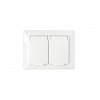 Розетка 2-ая (cкрытая, с/з, брызг. защ.) белая, Стиль, Bylectrica