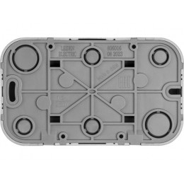 Розетка 2-ая (открытая, б/з) черная, Bailly, LEIDEN ELECTRIC