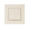 Выключатель 1-клав. (скрытый, винт. зажим) кремовый, RITA, MUTLUSAN