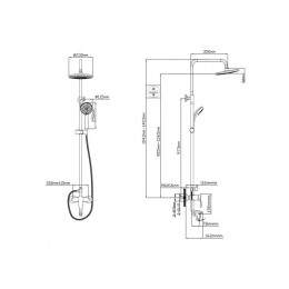 Душевая система (Lt) D40, серия JAS AV Engineering
