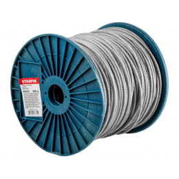 Трос стальной в ПВХ М4(3) DIN 3055 (бухта 200 м) STARFIX