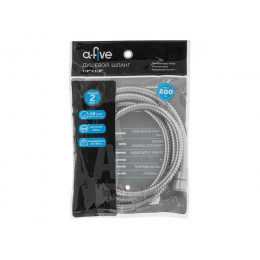 Шланг душевой, SUS/EPDM, 1/2" г-г 200 см, хром, a-five