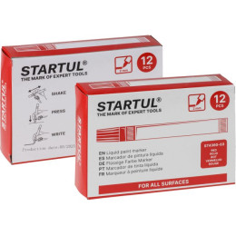 Маркер промышл. перманентный на основе жидк. краски красный STARTUL PROFI (ST4360-03)