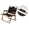 Кресло складное (садовое), черный/дерево, ARIZONE