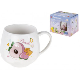 Кружка керамическая, 350 мл, Sweet fruits, персик, PERFECTO LINEA