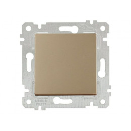 Выключатель 1-клав. (скрытый, без рамки, винт. зажим) золото, RITA, MUTLUSAN