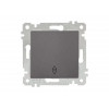 Выключатель проходной 1-клав. (скрытый, без рамки, винт. зажим) дымчатый,, RITA, MUTLUSAN