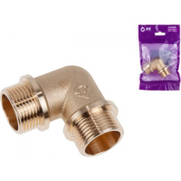 Колено 3/4" нар.-нар. с ограничителем, AV Engineering (инд. упак.)