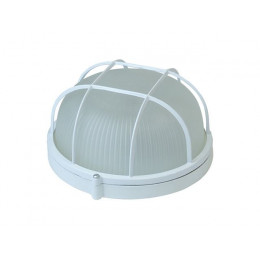 Светильник круг/белый/решетка 100Вт, IP54 (НБП 03-100-002) Юпитер