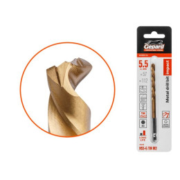 Сверло по металлу шестигр. 5.5х57х112 мм HSS-G TIN GEPARD