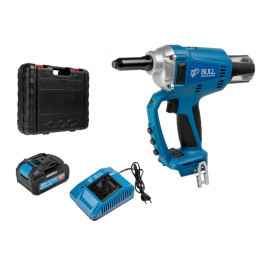 Аккум. заклепочный пистолет BULL CRG 1018 в чем. XLTpro, БЕСЩЕТ., 25 мм, 10000 Н, 1х4 А*ч