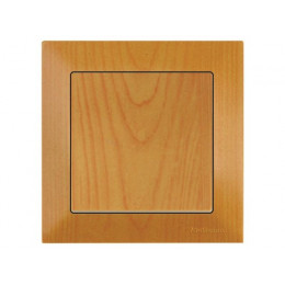 Выключатель 1-клав. (скрытый, пруж. зажим) дуб, DARIA, MUTLUSAN