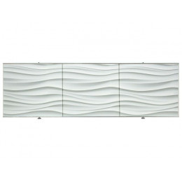 Экран под ванну 3D 1,5м, волна белая, PERFECTO LINEA