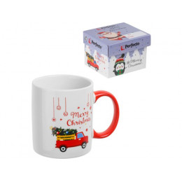 Кружка керамическая, в кор., 350 мл., MERRY CHRISTMAS-3, PERFECTO LINEA