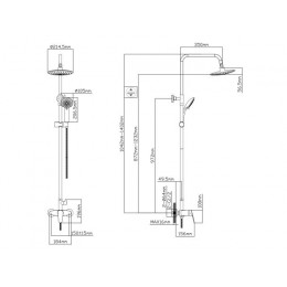 Душевая система (Lt) D40, серия ROM AV Engineering
