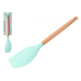 Лопатка силиконовая, 32 х 6 см, EcoVillage, бирюзовая, PERFECTO LINEA