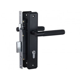 Замок врезной с/руч  БУЛАТ ЗВ4-1.02.02 ФЕРОНА черный  5 перф.кл.