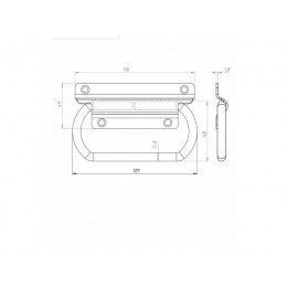 Ручка откидная, белый цинк. STARFIX