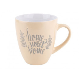 Кружка керамическая, 400 мл, Любимый дом, молочная, PERFECTO LINEA