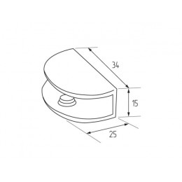 Полкодержатель для стеклянной полки 5-11 мм, хром (2 шт в зип-локе) STARFIX