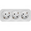 Розетка 3-ая (открытая, с/з) белая, Bailly, LEIDEN ELECTRIC