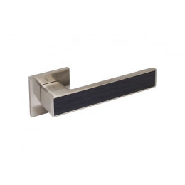 Ручка дверная АЛЛЮР АРТ "ЛАНА" SN мат.никель/темно-серое дерево (868TSD) ЗАЩИТ.ПЛЕНКА