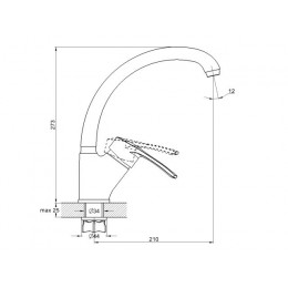 Смеситель для кухни D40-A, серия 560 ECONOCE