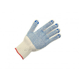 Перчатки х/б с ПВХ "Люкс", 7,5 класс, повышенная защита (мин. риски)
