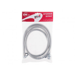 Шланг душевой, SUS/PVC, 1/2" г-г 150 см, хром, eCon