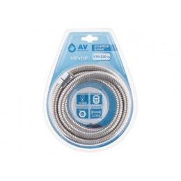 Шланг душевой, SUS/EPDM, 1/2" г-г 170-230 см, мат., AV Engineering