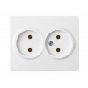 Розетка 2-ая (скрытая, б/з) белая, Мастер, BYLECTRICA