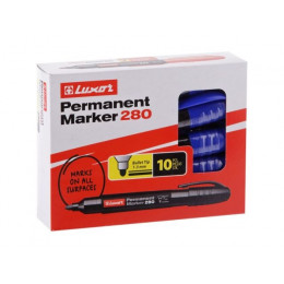 Маркер перманентный пулевидный синий LUXOR 280