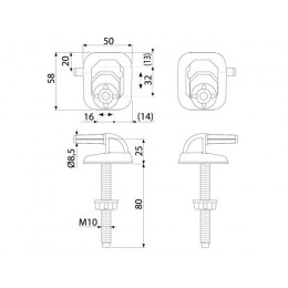 Петли для A60, Alcaplast