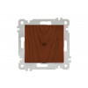 Выключатель 1-клав. двухполюсный (скрытый, без рамки, винт. зажим) орех, RITA, MUTLUSAN