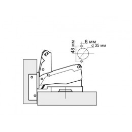 Петля угловая 165 градусов с доводчиком Clip-on STARFIX