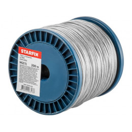 Трос стальной в ПВХ М2(1) DIN 3055 (бухта 200 м) STARFIX