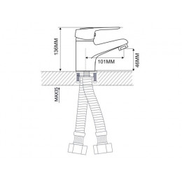 Смеситель для умывальника D40-A, серия 240, ECONOCE
