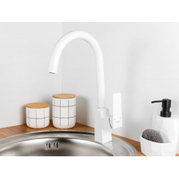 Смеситель для кухни (Lt) D35, серия Lily белый, a-five