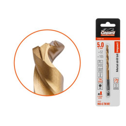 Сверло по металлу шестигр. 5.0х52х105 мм HSS-G TIN GEPARD