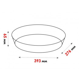 Форма из жаропрочного стекла, 4.0 л, овальная, 393х276х65 мм, PERFECTO LINEA