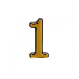 Цифра дверная АЛЛЮР пластик "1" золото