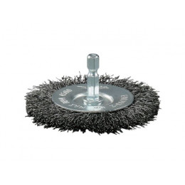 Щетка д/дрели дисковая 75 мм, толщина проволоки 0.3 мм, гофрированная, металл, 1/4" MAKITA