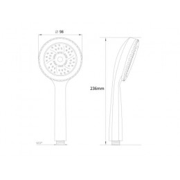 Душевая лейка, 1-функц. AVSSS-056 AV Engineering