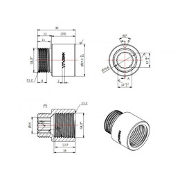 Удлинитель 1/2" вн.-нар. х 20 мм, AV Engineering (инд. упак.)