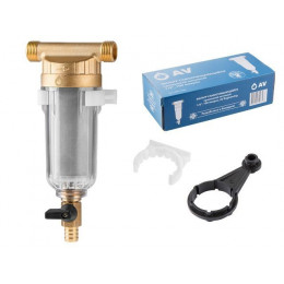 Фильтр самоочищающийся 1/2" нар., 100 микрон, AV Engineering (инд. упак.)