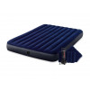 Надувной матрас Queen Classic Downy, 152х203х25 см + 2 подушки и насос ручной, INTEX