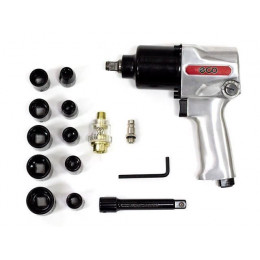 Пневмогайковерт 1/2" ECO AIW-600 с лубрикатором и головками (1/2", 7000 об/мин, 204л/мин)